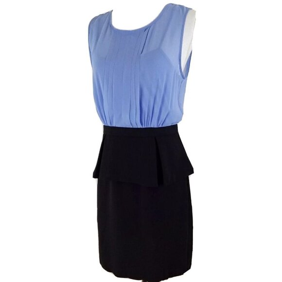 Max & Cleo~Women's Size 8~Black & Blue A-Line Career Ware to Work Dress NWT $138 - Picture 1 of 7